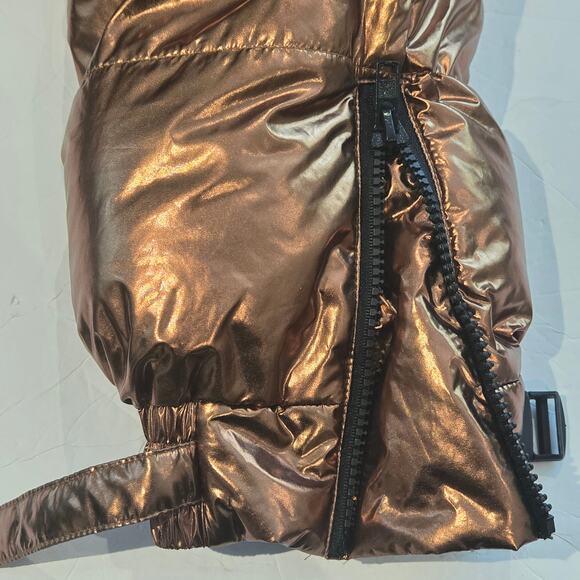 NWT Nichole Lynel NL The Label Metallic Copper Puffer Belted Snow Suit-Size L - Picture 11 of 15